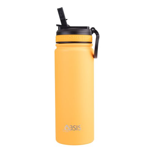 Oasis Insulated Water Bottle with Straw Cap Neon Orange 550ml | Shop ...