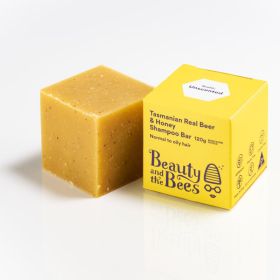 Buy Beauty and the Bees Shampoo Bar Tasmanian Real Beer Unscented 120g Online