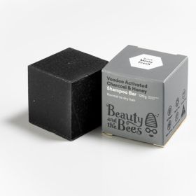 Buy Beauty and the Bees Shampoo Bar Voodoo Activated Charcoal with Mint 120g Online