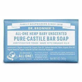 Buy Dr Bronner's Pure Castile Bar Soap Baby Unscented Online