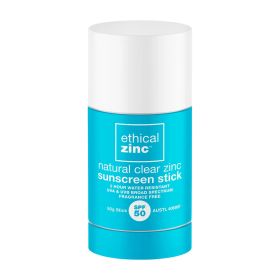 Buy Ethical Zinc Natural Clear Zinc Sunscreen SPF50 50g Stick Online