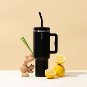 Ever Eco Insulated Tumbler with Handle & Straw Onyx 1.18L