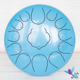 Buy Hluru 13 Note Lotus Tongue Drum Sky Blue Online