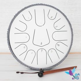 Buy Hluru 13 Note Mellow Tongue Drum White Online