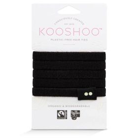 Buy Kooshoo Organic Hair Ties Original Flat Black Online