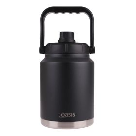 Oasis Insulated Water Bottle Jug with Handle Black 2.1L