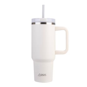 Oasis Insulated Tumbler with Straw Alabaster 1.2L