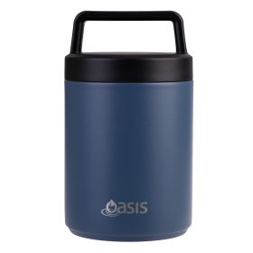 Oasis Stainless Steel Insulated Food Flask Indigo 480ml