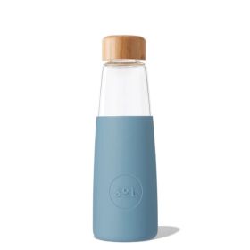 Buy Sol Glass Water Bottle Blue Stone 410ml Online