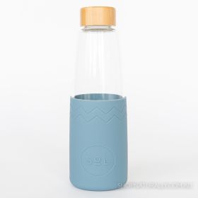 Buy Sol Glass Water Bottle Blue Stone 850ml Online