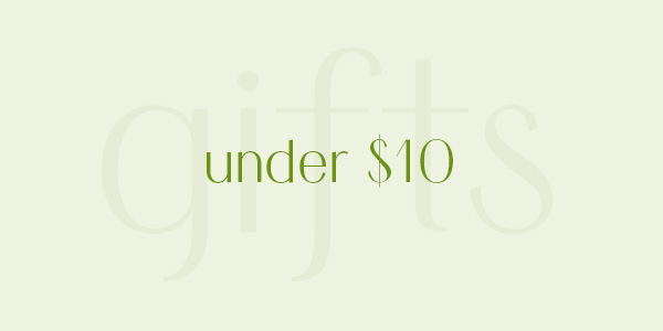 Shop natural and eco friendly gifts under $10