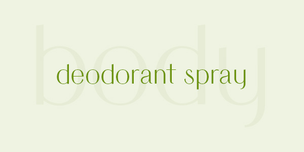 Shop  natural and organic deodorant spray online