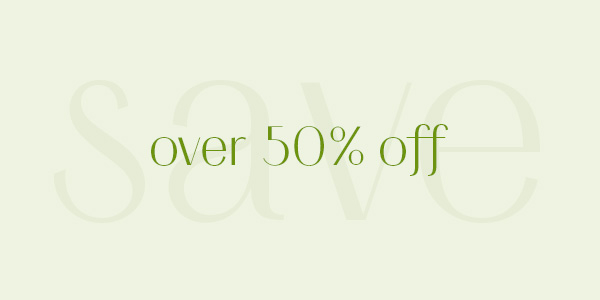 Save over 50 percent off eco friendly products