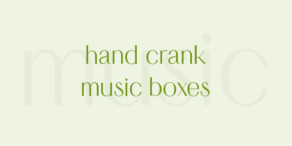 Shop hand crank music boxes Australia