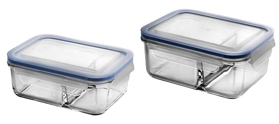 Life Without Waste Divided Glass Lunch Container, Bento Style