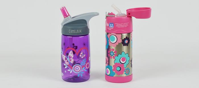 Kids Straw Drink Bottles compared - Camelbak Eddy vs Thermos Funtainer