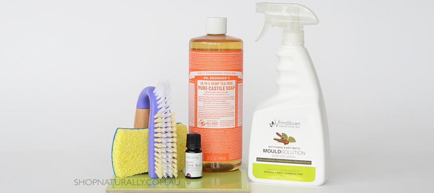 How do natural mould cleaners work compared to chlorine bleach based products?