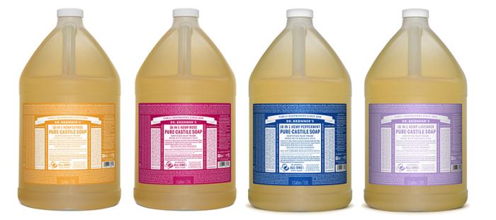 Dr Bronner's Castile Soap now available in 3.8 litre size