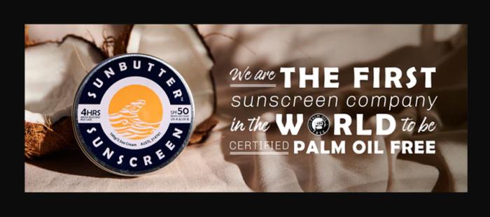 Palm Oil Free Sunscreen from Sunbutter