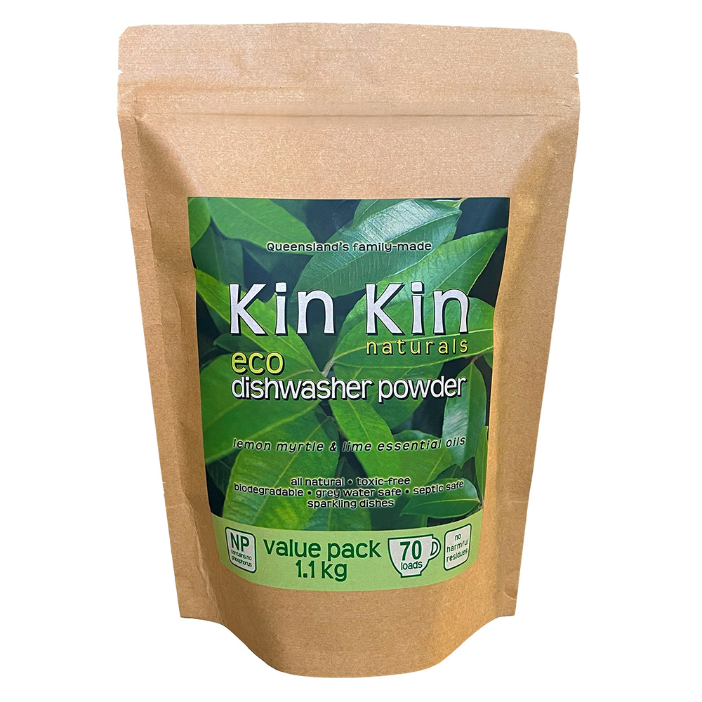 natural dishwasher powder from kin kin