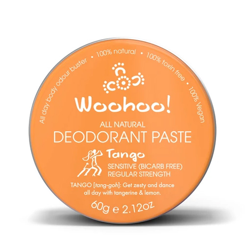 woohoo Tango is a bicarb free natural deodorant
