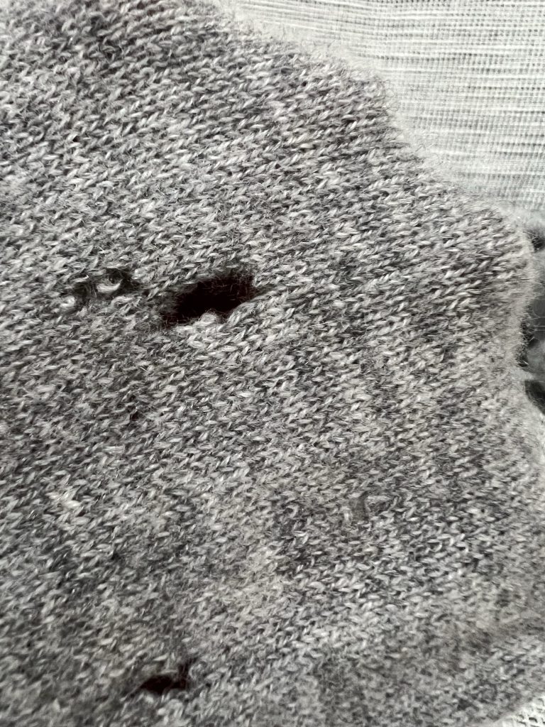 wool with holes in it